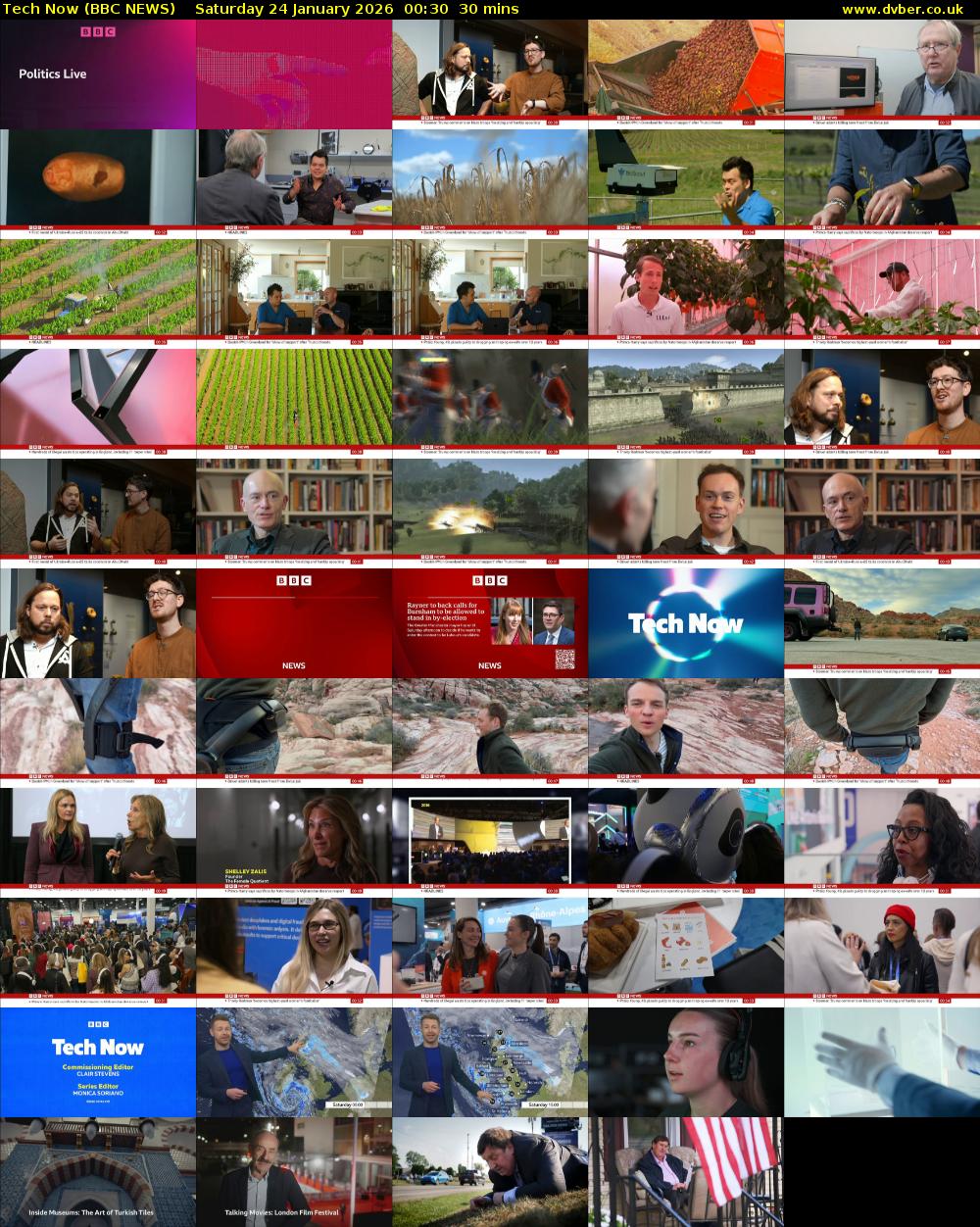 Tech Now (BBC NEWS) Saturday 24 January 2026 00:30 - 01:00