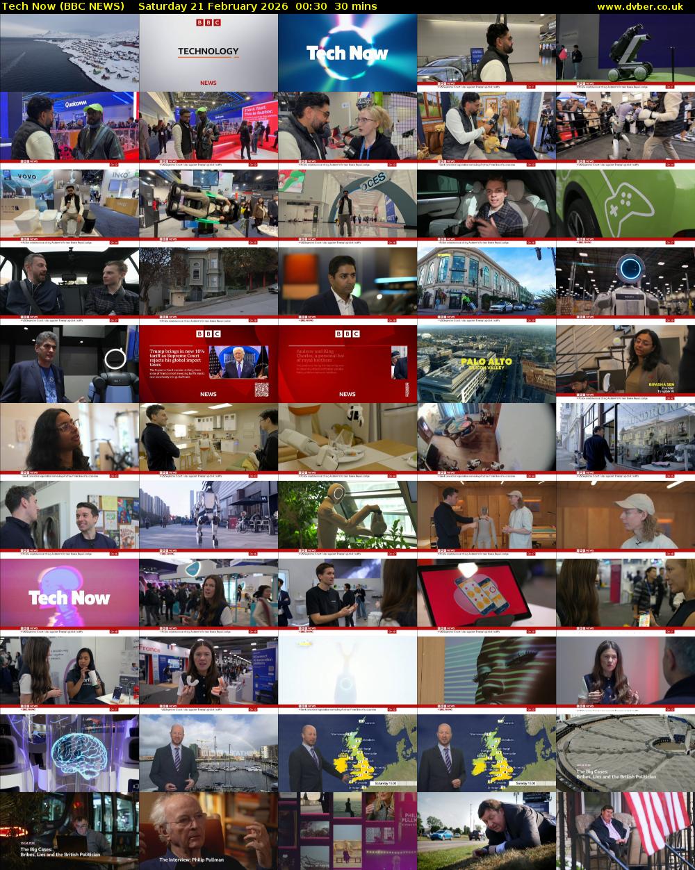 Tech Now (BBC NEWS) Saturday 21 February 2026 00:30 - 01:00