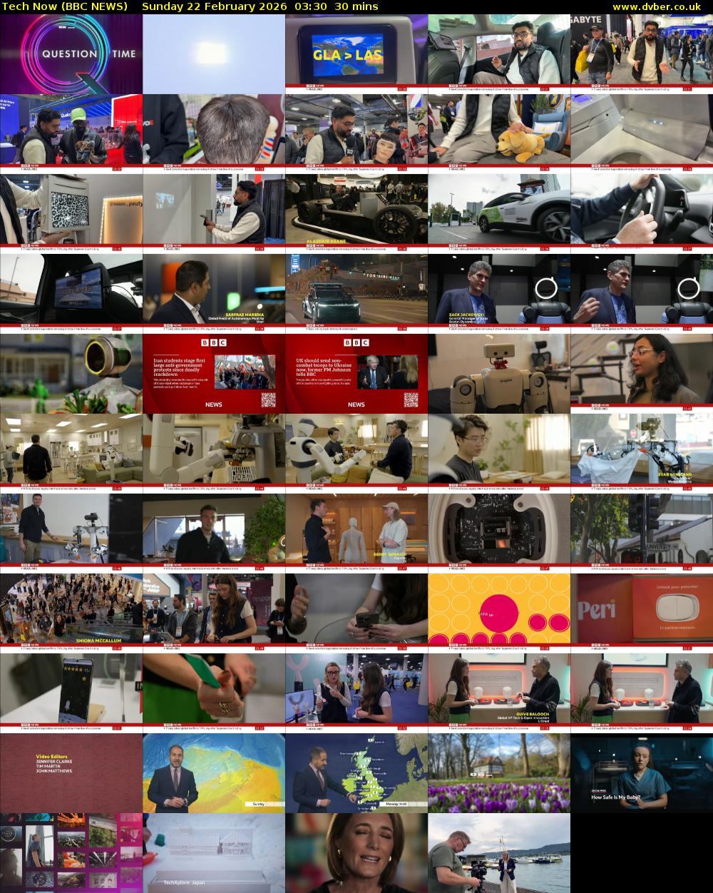 Tech Now (BBC NEWS) Sunday 22 February 2026 03:30 - 04:00