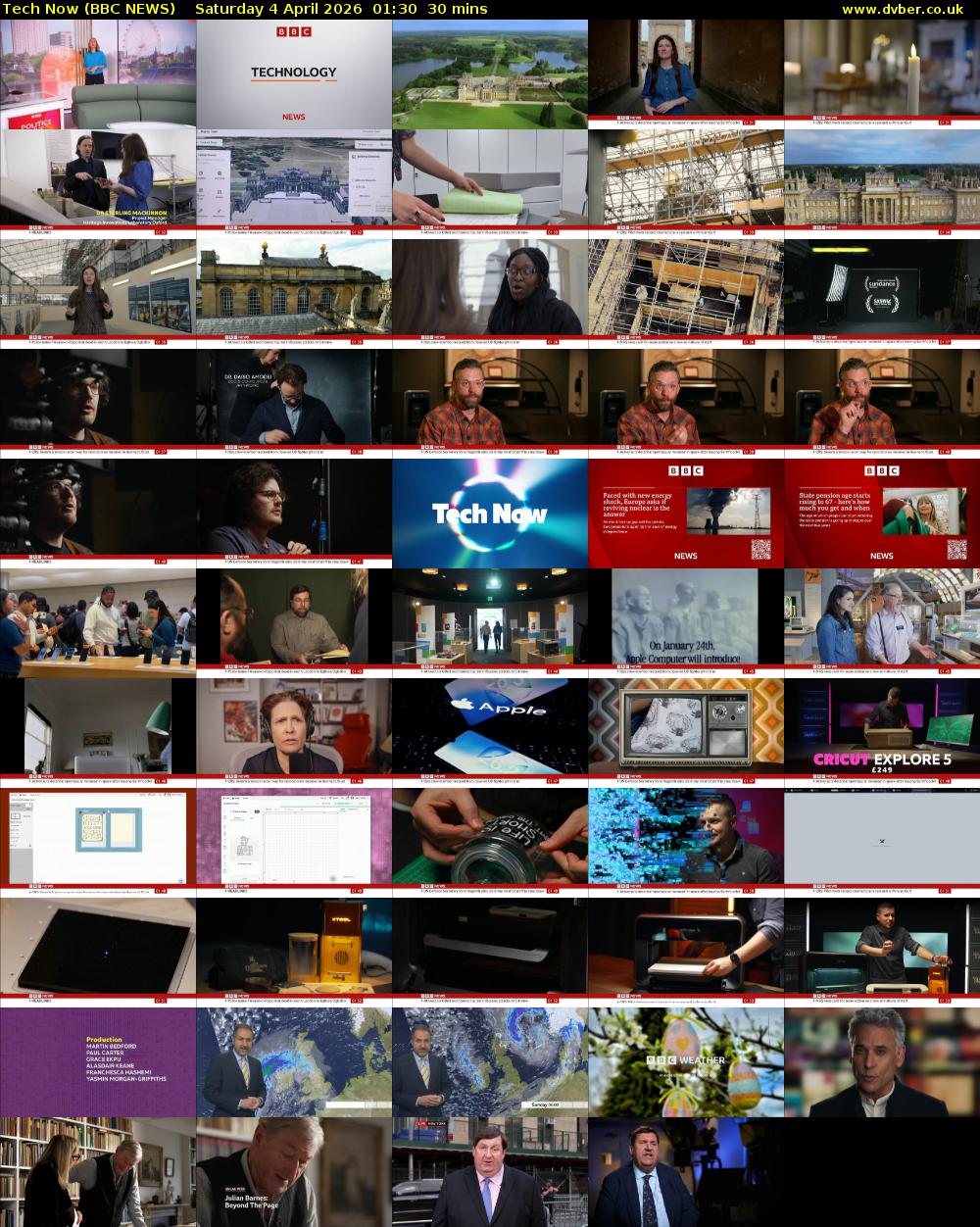 Tech Now (BBC NEWS) Saturday 4 April 2026 01:30 - 02:00