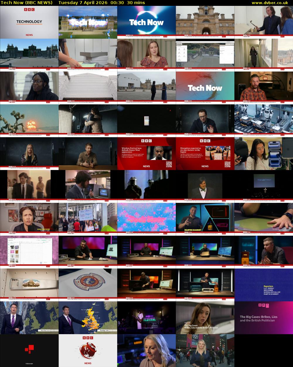 Tech Now (BBC NEWS) Tuesday 7 April 2026 00:30 - 01:00