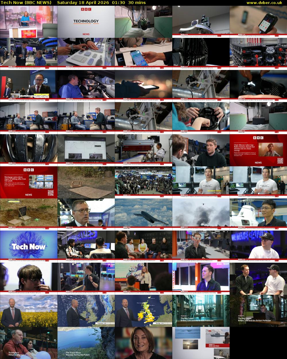 Tech Now (BBC NEWS) Saturday 18 April 2026 01:30 - 02:00