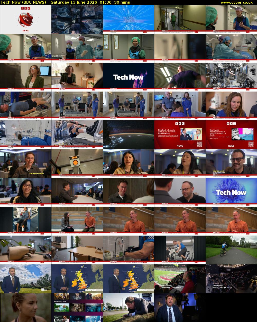 Tech Now (BBC NEWS) Saturday 13 June 2026 01:30 - 02:00