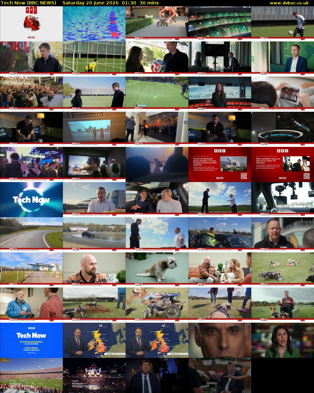 Tech Now (BBC NEWS) Saturday 20 June 2026 01:30 - 02:00