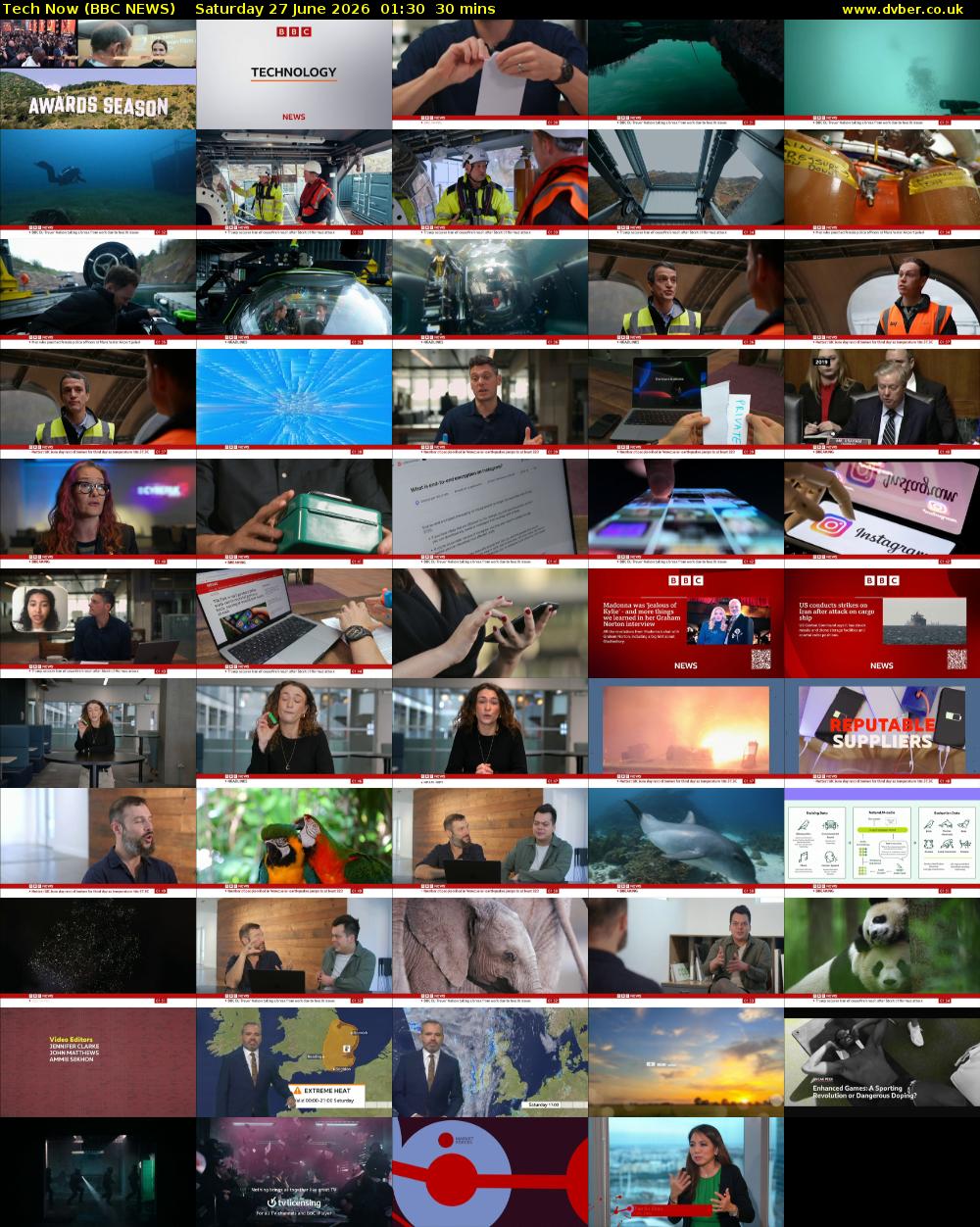 Tech Now (BBC NEWS) Saturday 27 June 2026 01:30 - 02:00