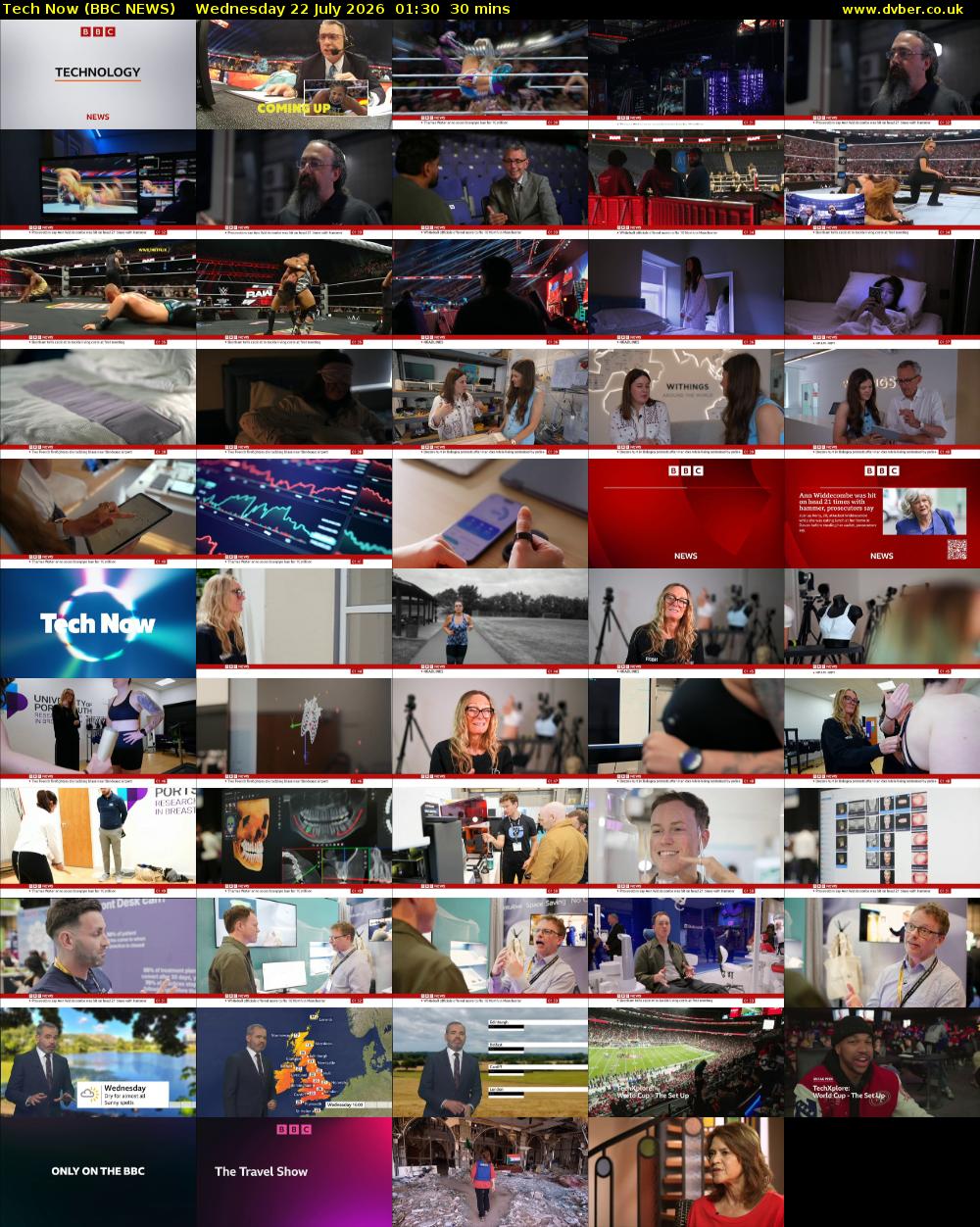 Tech Now (BBC NEWS) Wednesday 22 July 2026 01:30 - 02:00