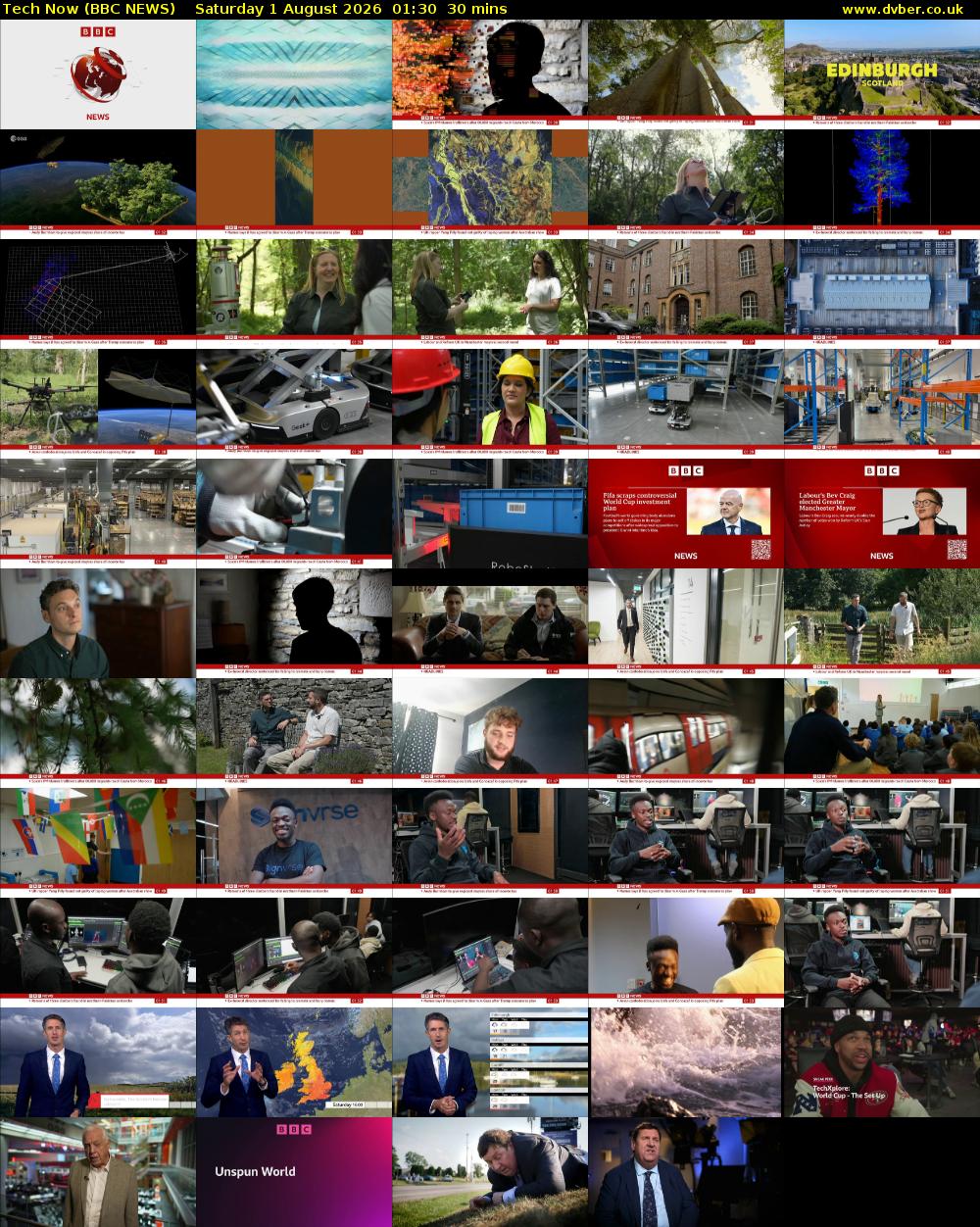Tech Now (BBC NEWS) Saturday 1 August 2026 01:30 - 02:00