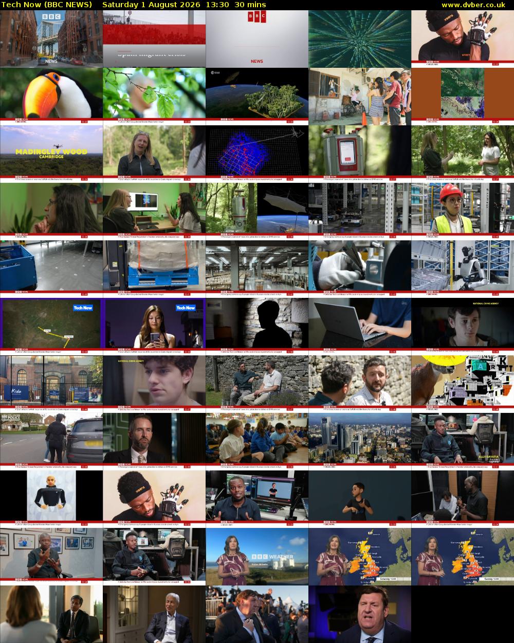 Tech Now (BBC NEWS) Saturday 1 August 2026 13:30 - 14:00