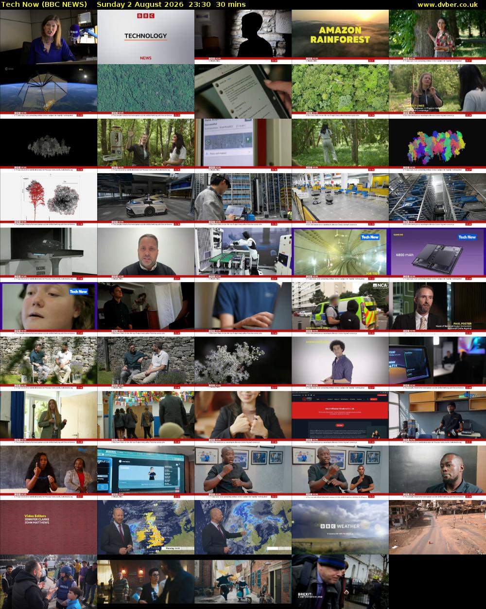 Tech Now (BBC NEWS) Sunday 2 August 2026 23:30 - 00:00