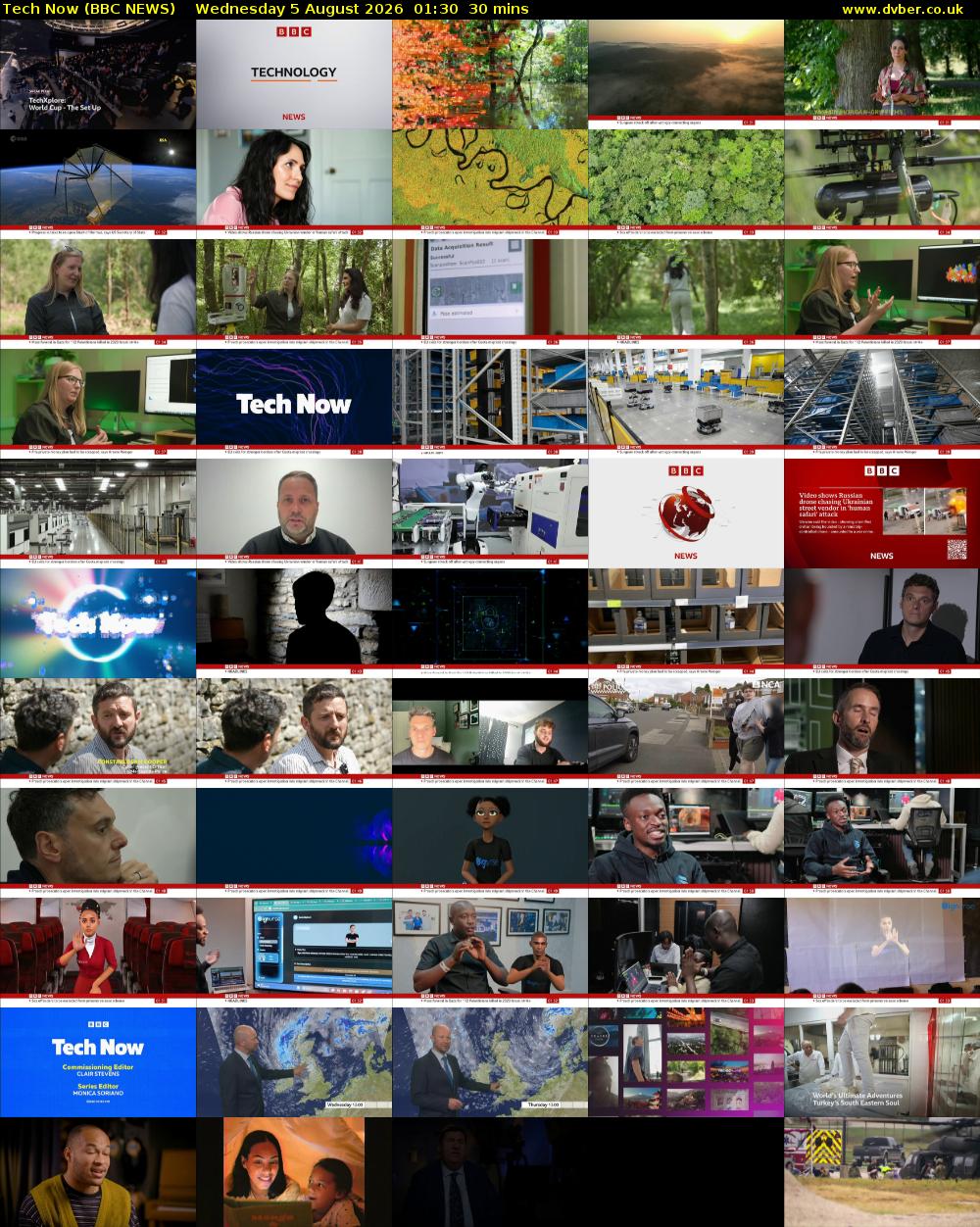 Tech Now (BBC NEWS) Wednesday 5 August 2026 01:30 - 02:00