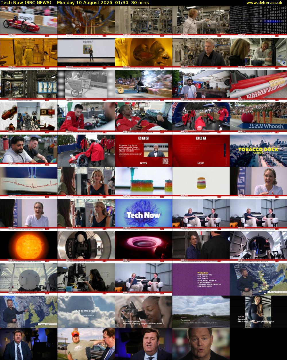 Tech Now (BBC NEWS) Monday 10 August 2026 01:30 - 02:00