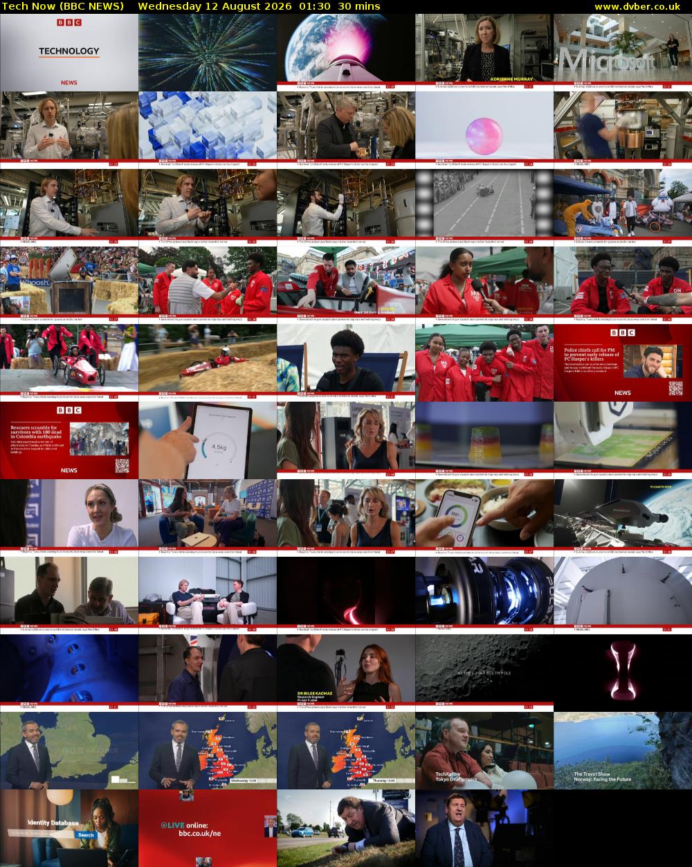 Tech Now (BBC NEWS) Wednesday 12 August 2026 01:30 - 02:00