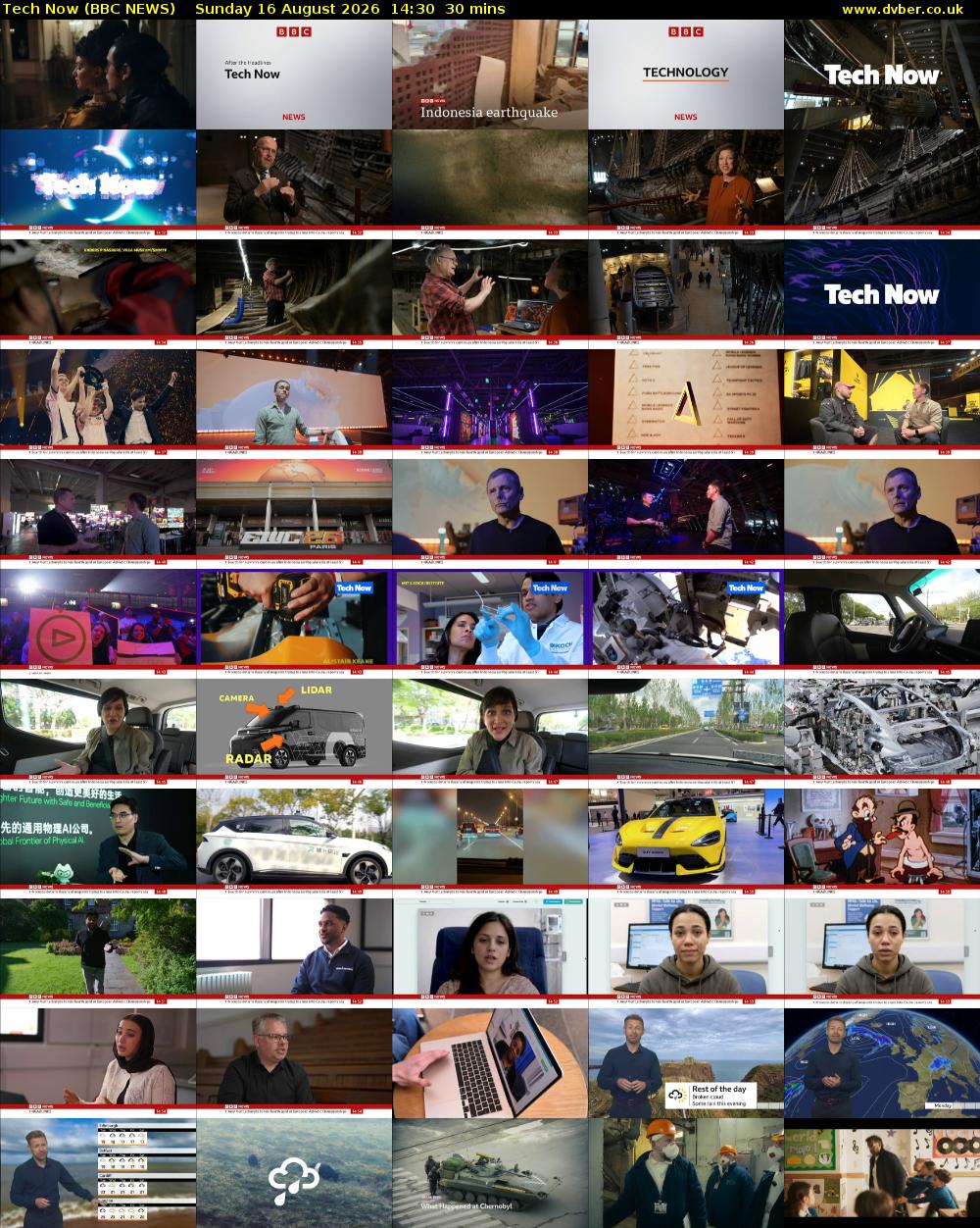 Tech Now (BBC NEWS) Sunday 16 August 2026 14:30 - 15:00