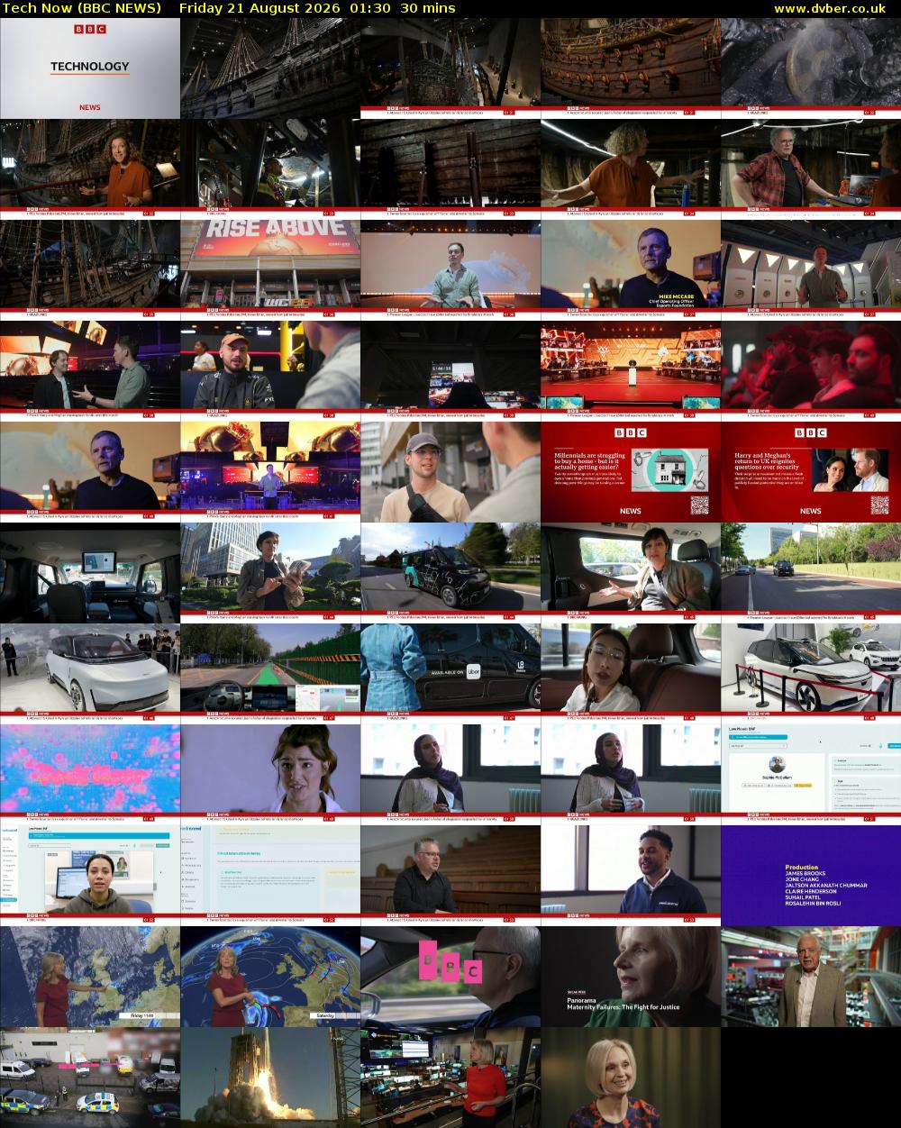 Tech Now (BBC NEWS) Friday 21 August 2026 01:30 - 02:00