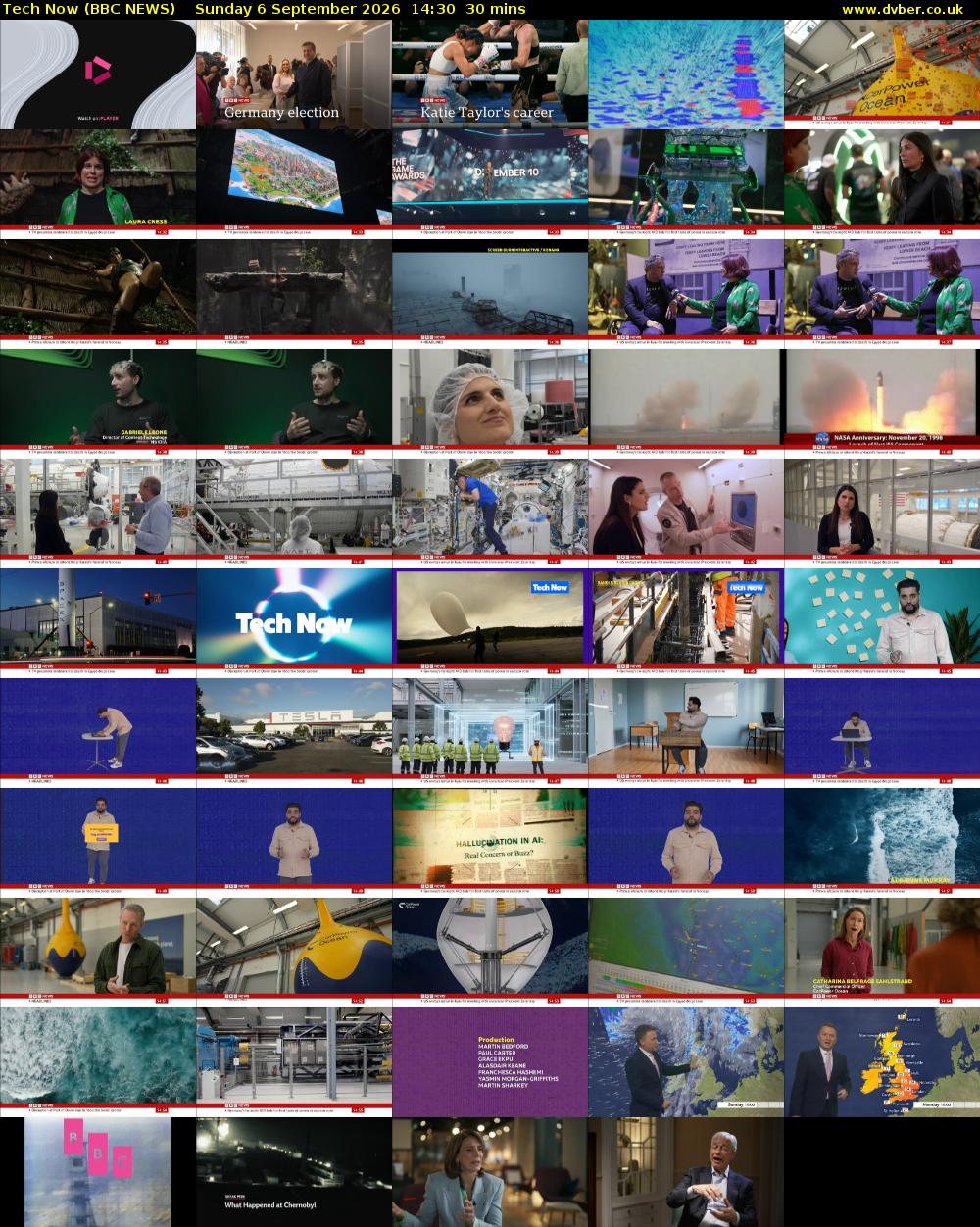 Tech Now (BBC NEWS) Sunday 6 September 2026 14:30 - 15:00