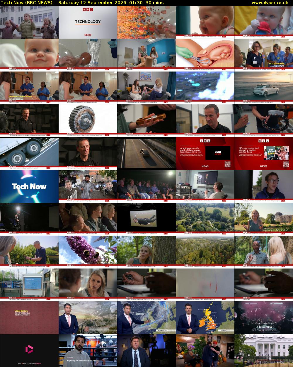 Tech Now (BBC NEWS) Saturday 12 September 2026 01:30 - 02:00