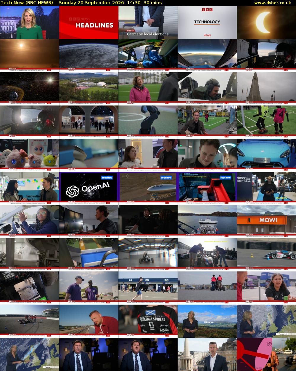 Tech Now (BBC NEWS) Sunday 20 September 2026 14:30 - 15:00