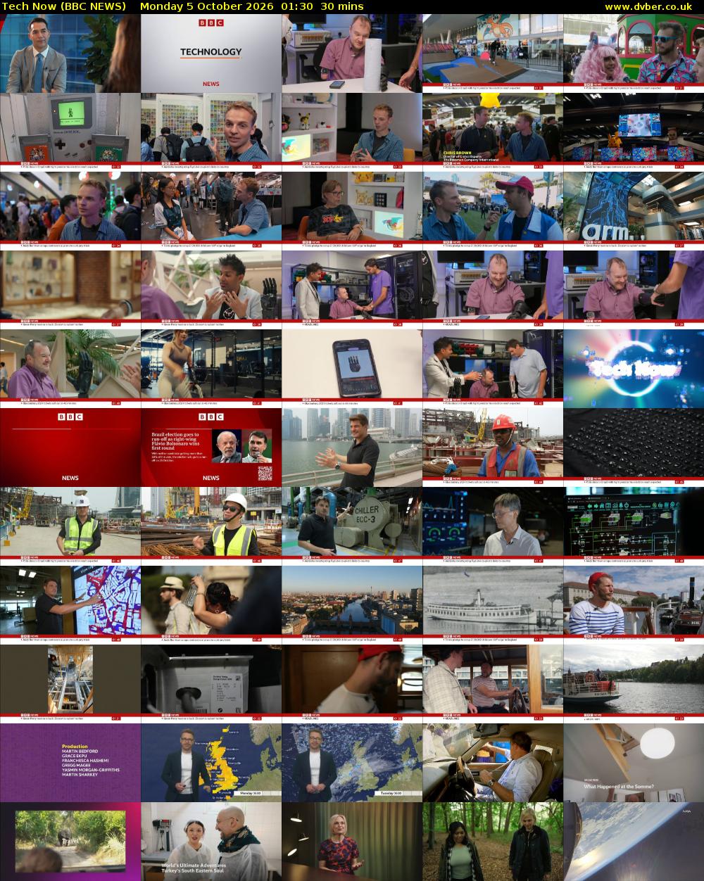 Tech Now (BBC NEWS) Monday 5 October 2026 01:30 - 02:00