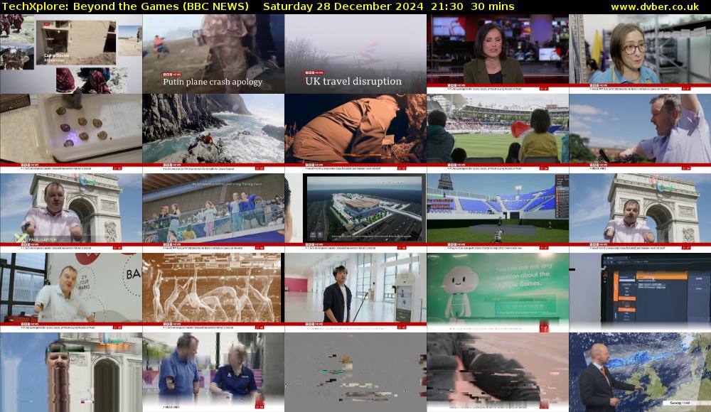 TechXplore: Beyond the Games (BBC NEWS) Saturday 28 December 2024 21:30 - 22:00