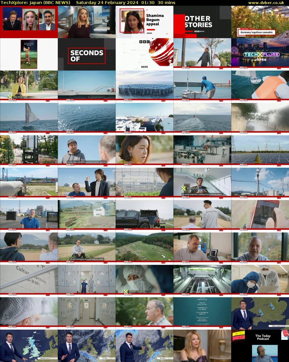 TechXplore: Japan (BBC NEWS) Saturday 24 February 2024 01:30 - 02:00