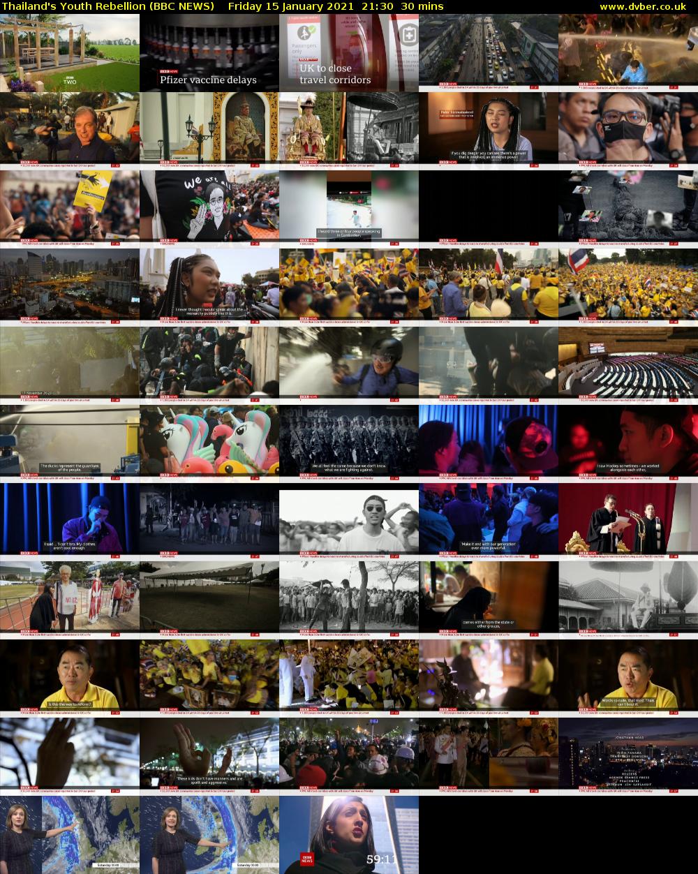 Thailand's Youth Rebellion (BBC NEWS) Friday 15 January 2021 21:30 - 22:00