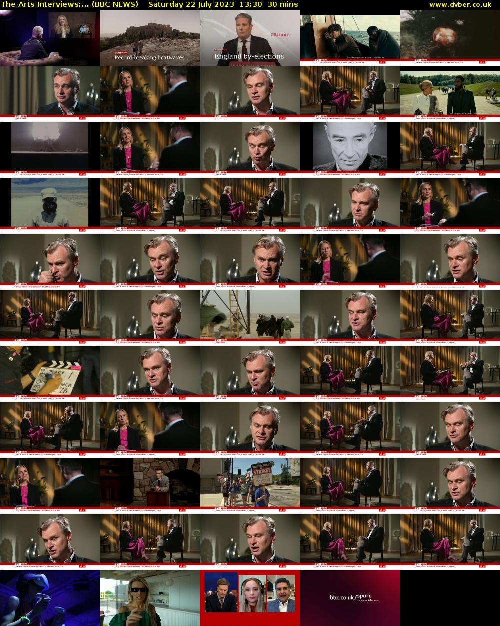 The Arts Interviews:... (BBC NEWS) Saturday 22 July 2023 13:30 - 14:00