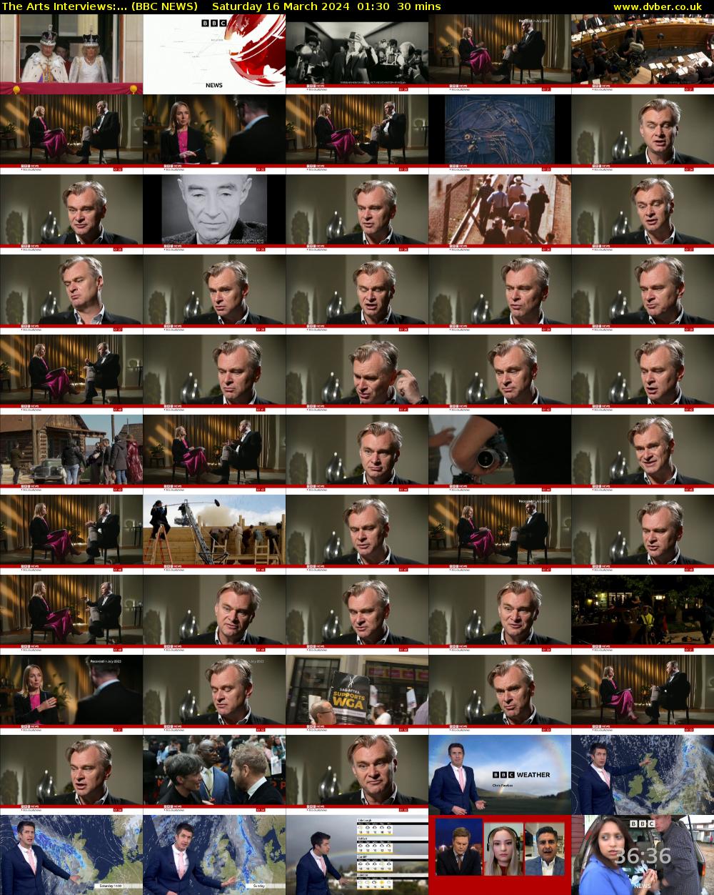 The Arts Interviews:... (BBC NEWS) Saturday 16 March 2024 01:30 - 02:00