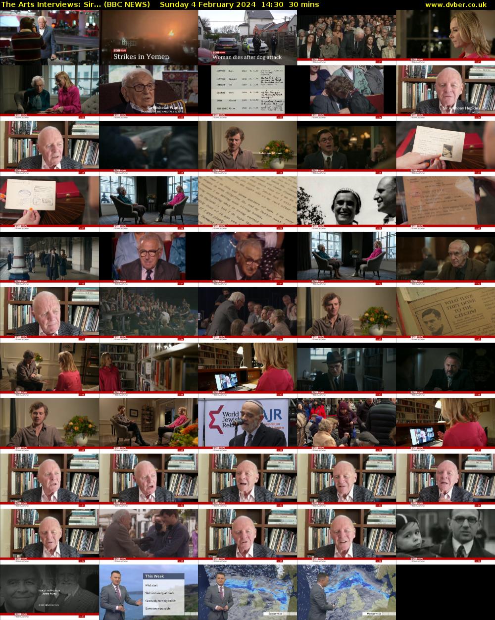 The Arts Interviews: Sir... (BBC NEWS) Sunday 4 February 2024 14:30 - 15:00