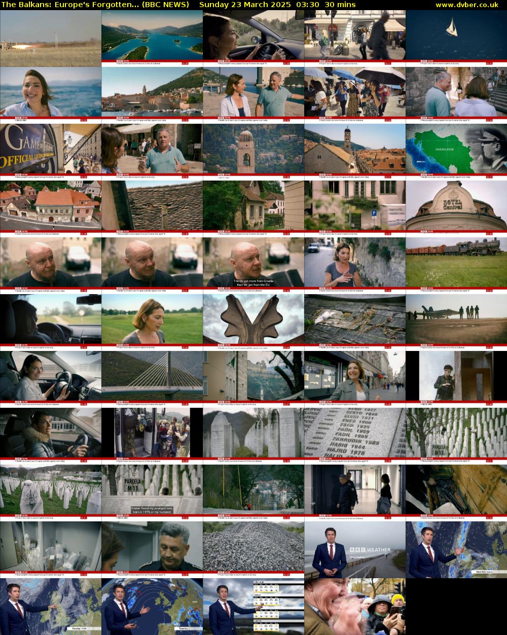 The Balkans: Europe's Forgotten... (BBC NEWS) Sunday 23 March 2025 03:30 - 04:00