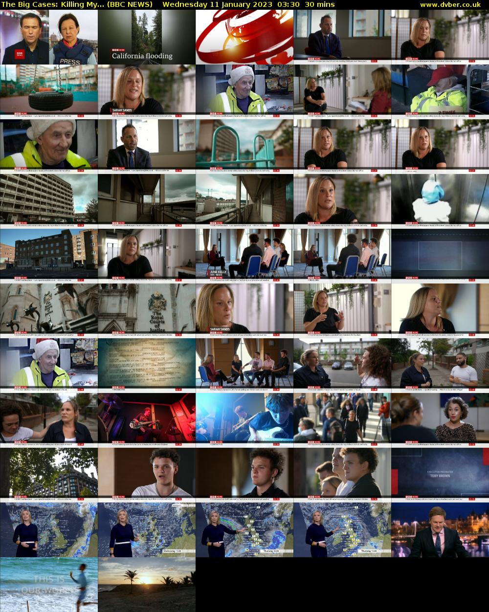 The Big Cases: Killing My... (BBC NEWS) Wednesday 11 January 2023 03:30 - 04:00