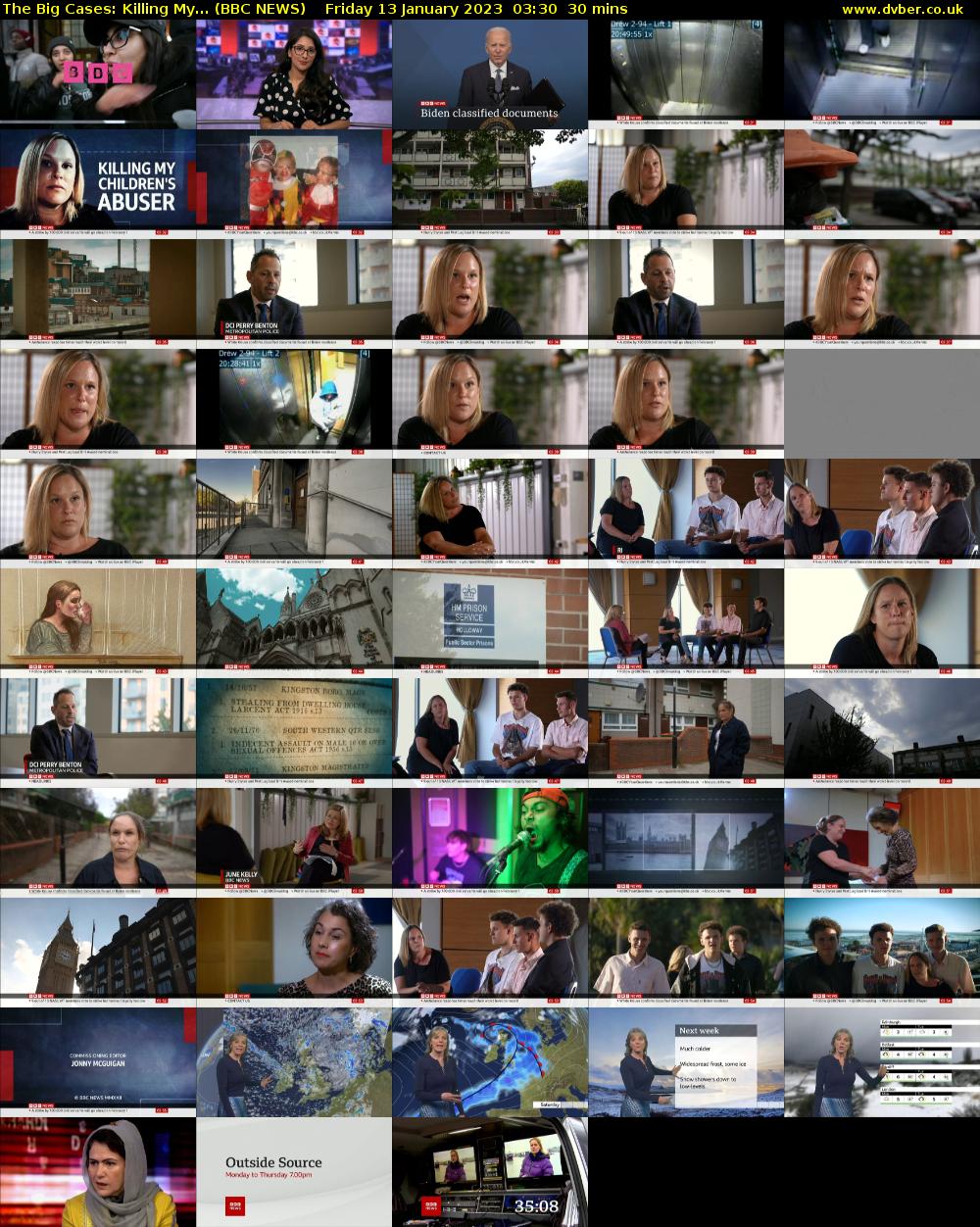 The Big Cases: Killing My... (BBC NEWS) Friday 13 January 2023 03:30 - 04:00