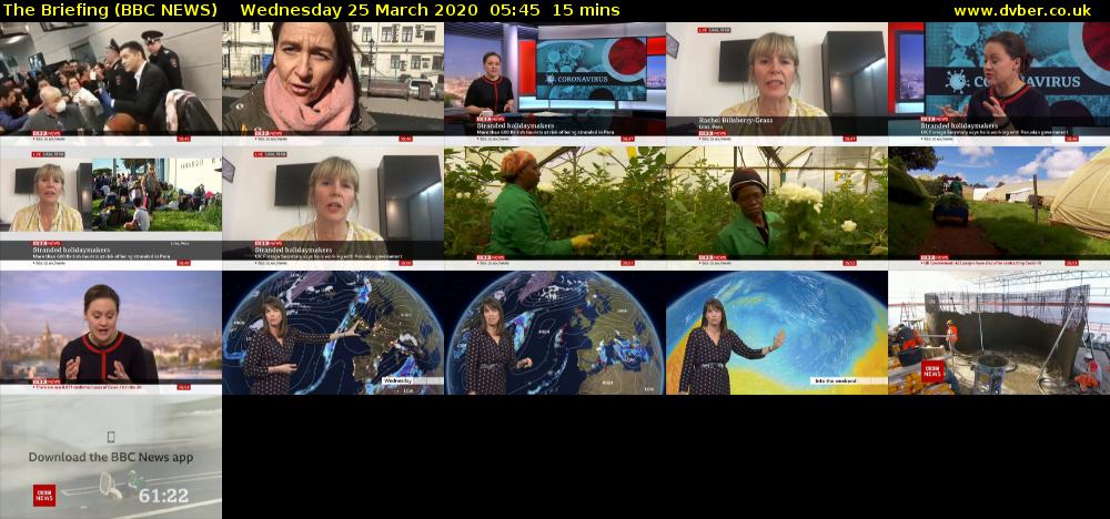 The Briefing (BBC NEWS) Wednesday 25 March 2020 05:45 - 06:00