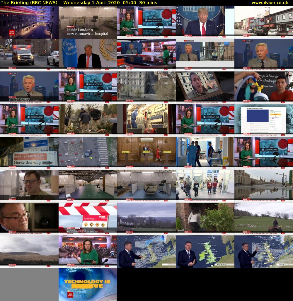 The Briefing (BBC NEWS) Wednesday 1 April 2020 05:00 - 05:30