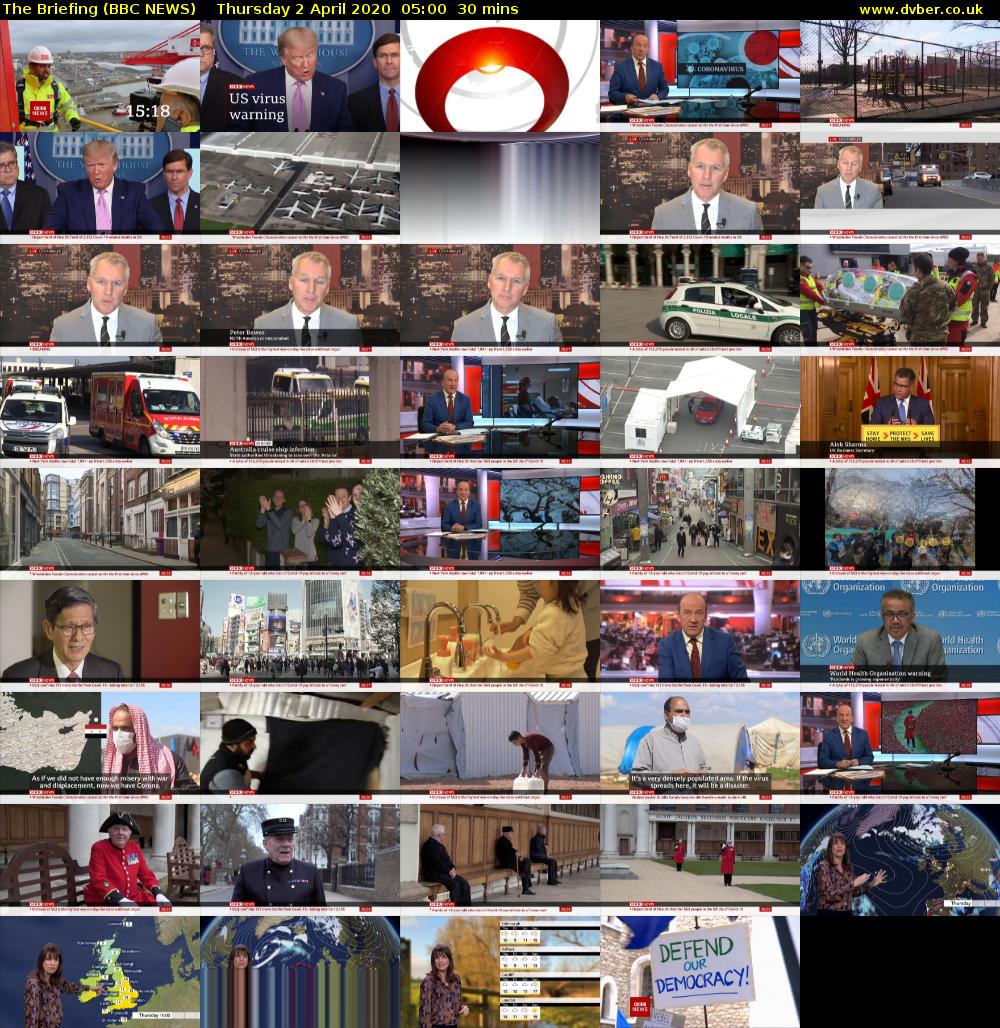The Briefing (BBC NEWS) Thursday 2 April 2020 05:00 - 05:30