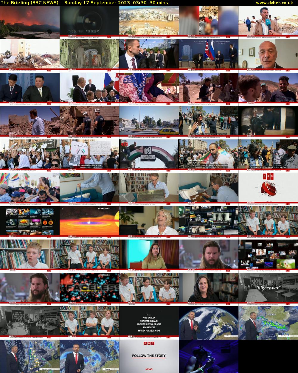 The Briefing (BBC NEWS) Sunday 17 September 2023 03:30 - 04:00