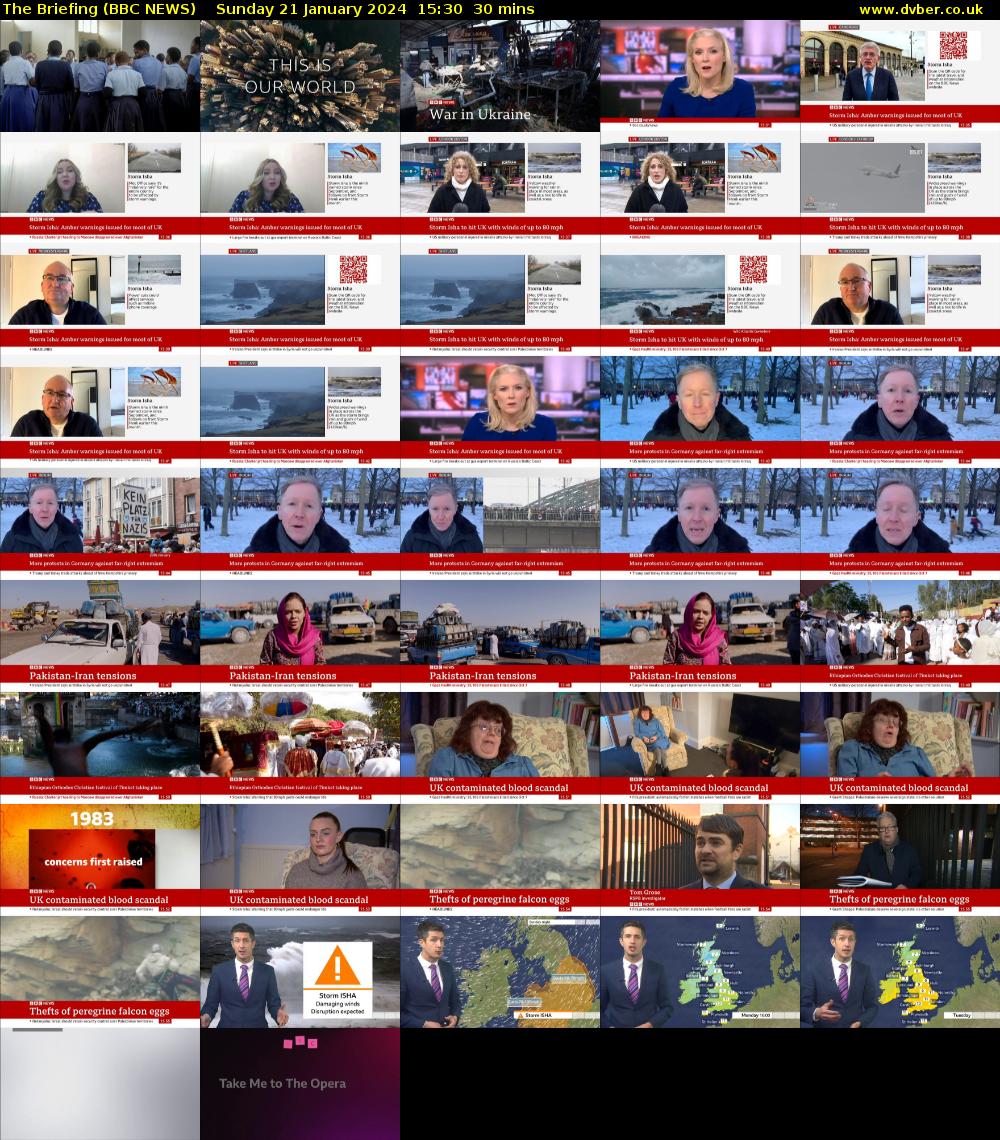 The Briefing (BBC NEWS) Sunday 21 January 2024 15:30 - 16:00