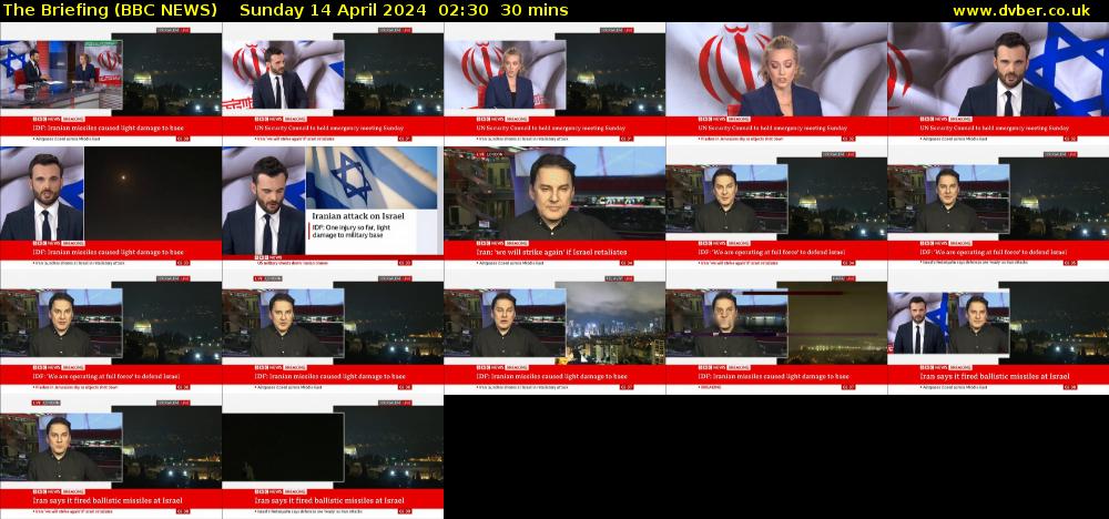 The Briefing (BBC NEWS) Sunday 14 April 2024 02:30 - 03:00