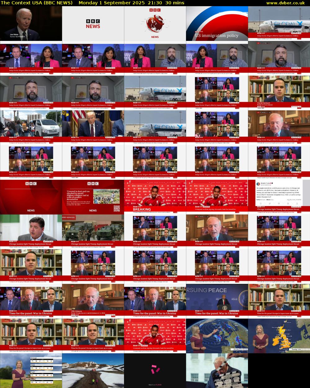 The Context USA (BBC NEWS) Monday 1 September 2025 21:30 - 22:00