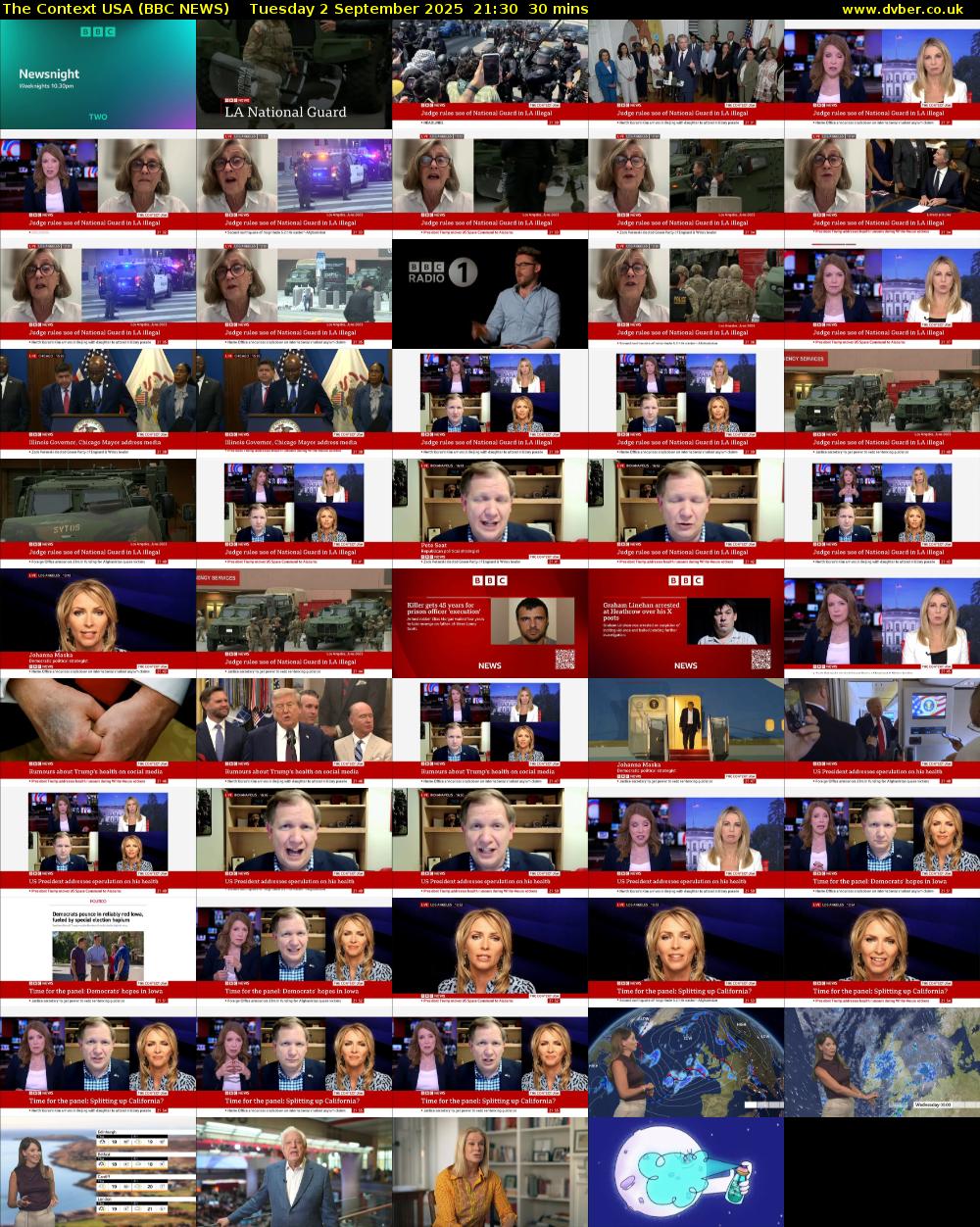 The Context USA (BBC NEWS) Tuesday 2 September 2025 21:30 - 22:00