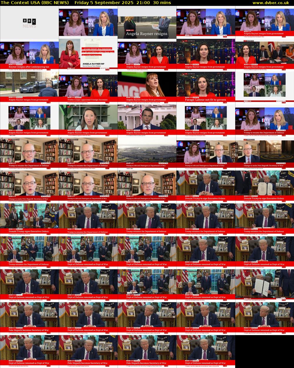 The Context USA (BBC NEWS) Friday 5 September 2025 21:00 - 21:30
