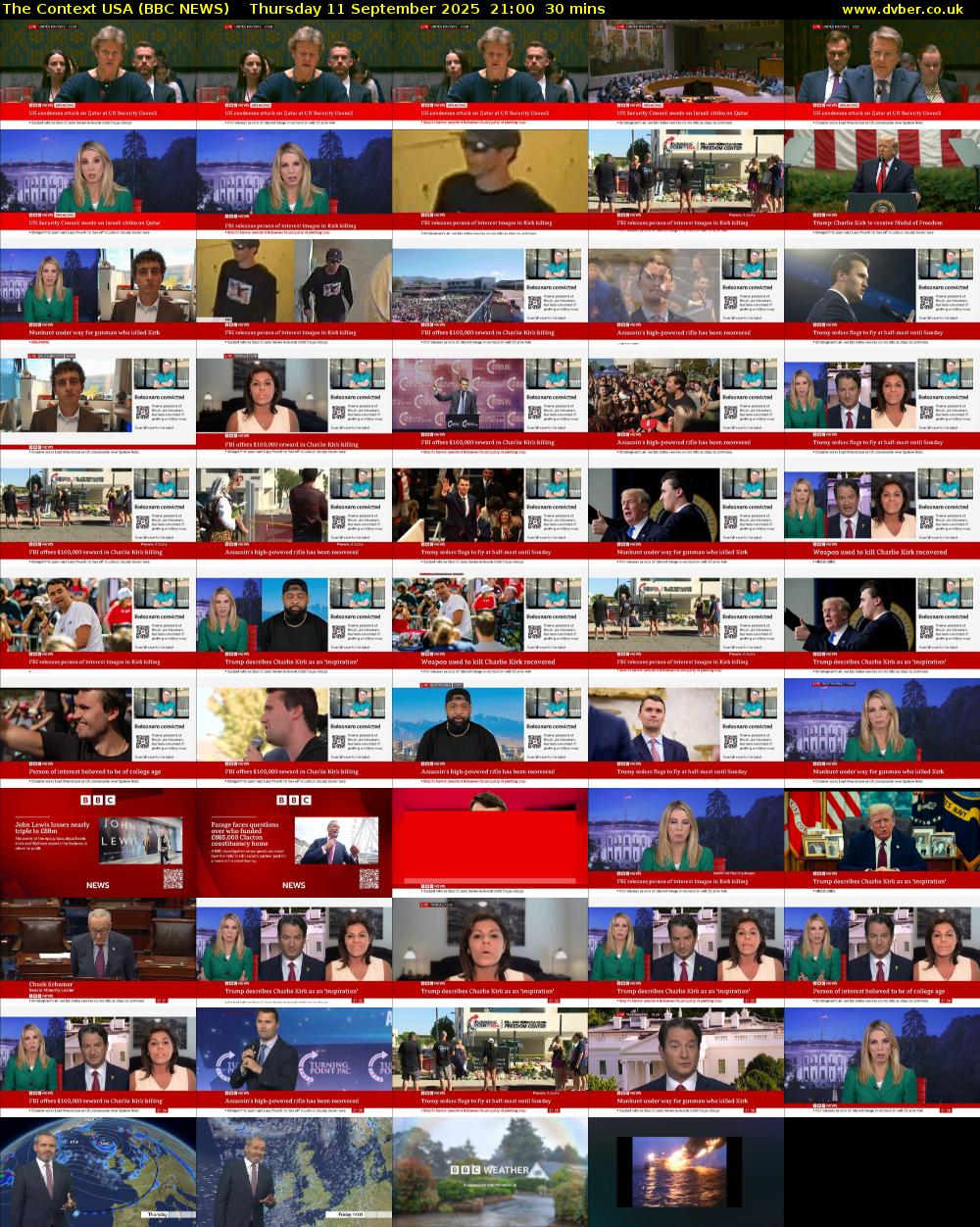 The Context USA (BBC NEWS) Thursday 11 September 2025 21:00 - 21:30