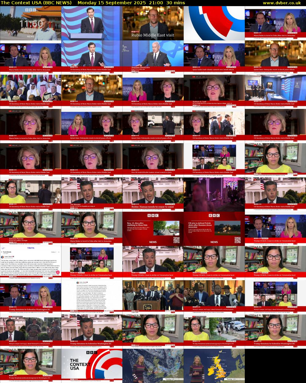 The Context USA (BBC NEWS) Monday 15 September 2025 21:00 - 21:30