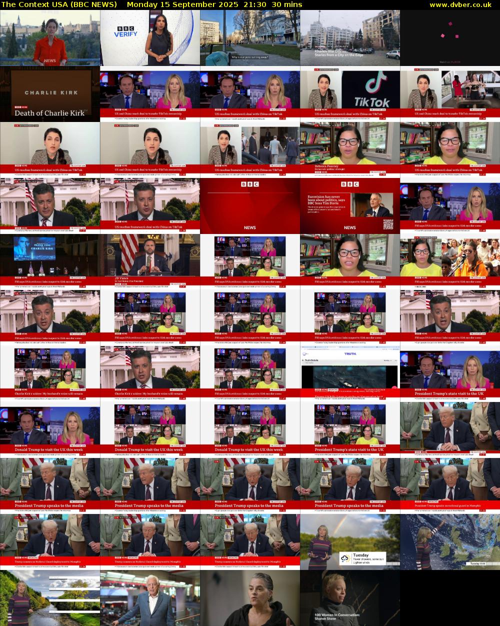 The Context USA (BBC NEWS) Monday 15 September 2025 21:30 - 22:00