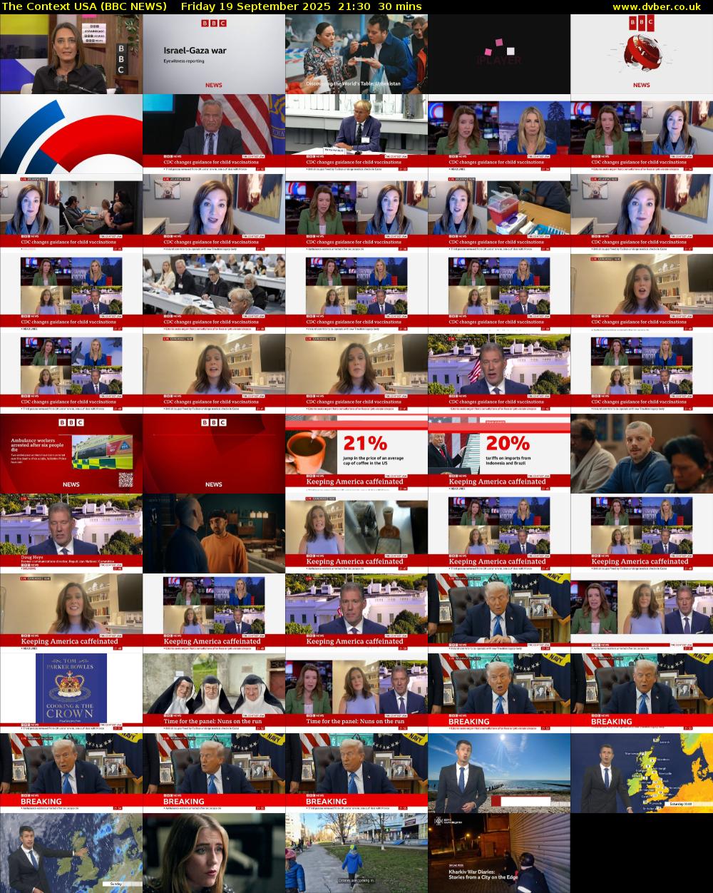 The Context USA (BBC NEWS) Friday 19 September 2025 21:30 - 22:00