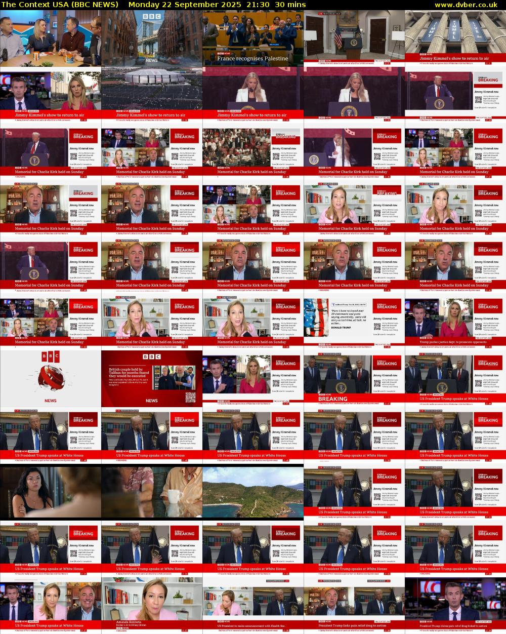 The Context USA (BBC NEWS) Monday 22 September 2025 21:30 - 22:00