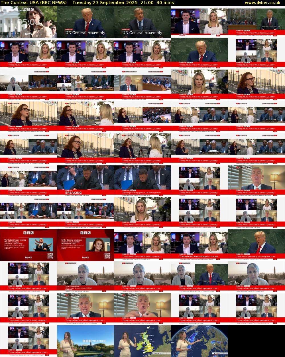 The Context USA (BBC NEWS) Tuesday 23 September 2025 21:00 - 21:30