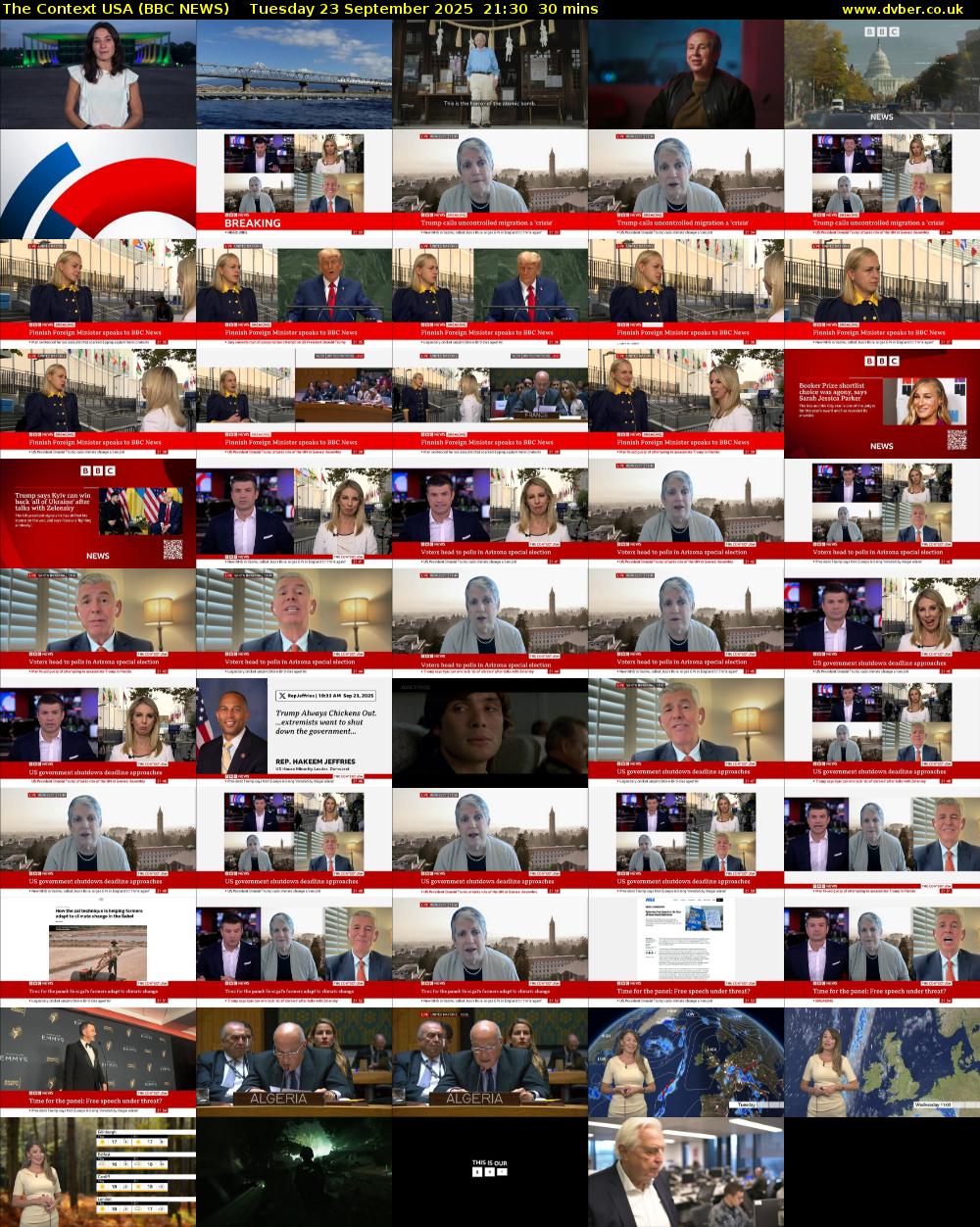 The Context USA (BBC NEWS) Tuesday 23 September 2025 21:30 - 22:00