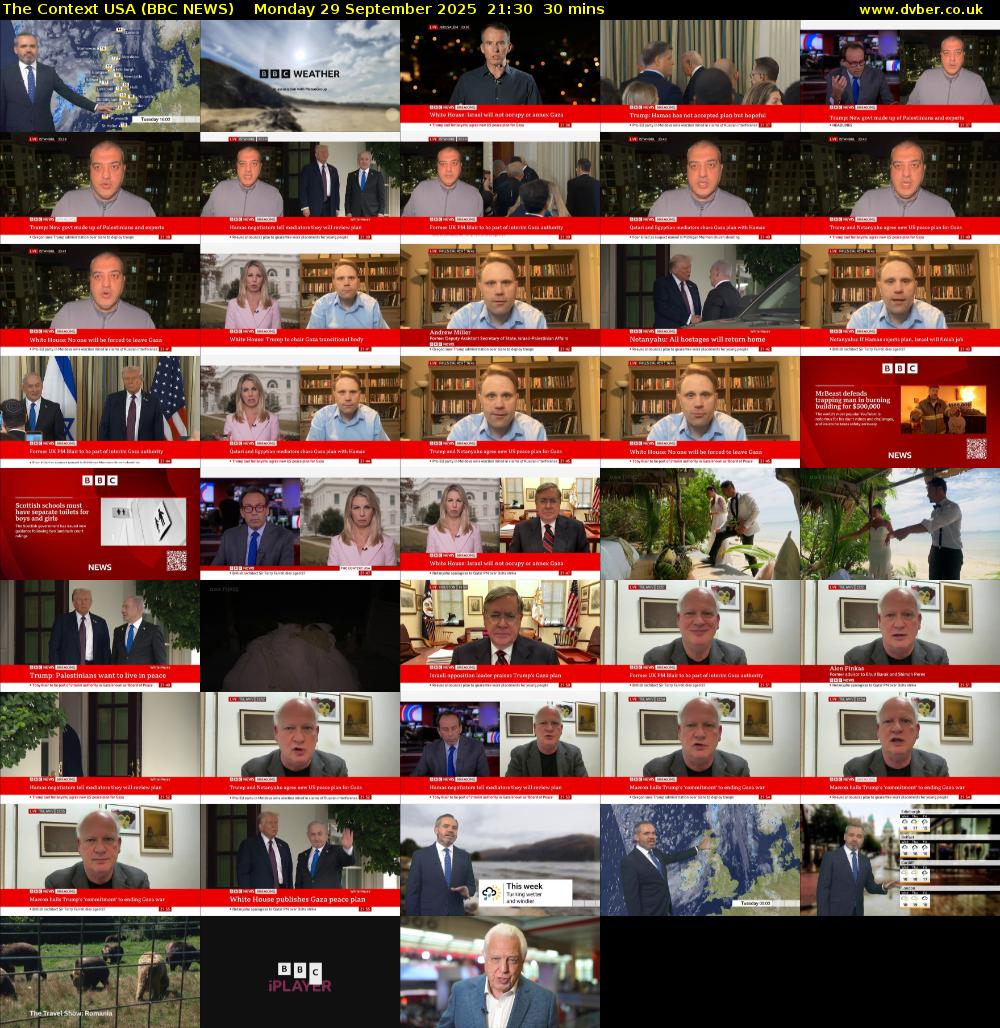 The Context USA (BBC NEWS) Monday 29 September 2025 21:30 - 22:00