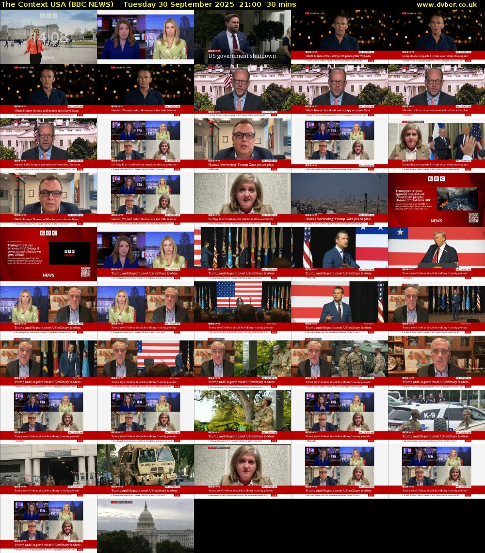 The Context USA (BBC NEWS) Tuesday 30 September 2025 21:00 - 21:30