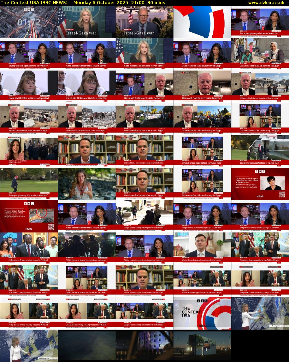 The Context USA (BBC NEWS) Monday 6 October 2025 21:00 - 21:30